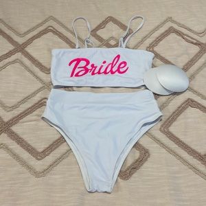 Bride white bikini